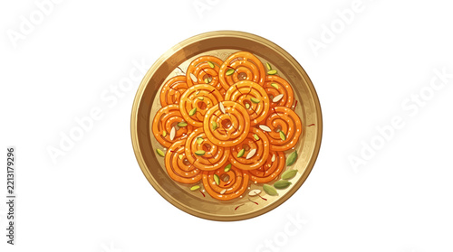 pasta on a white background Vector_illustration_of_tradition