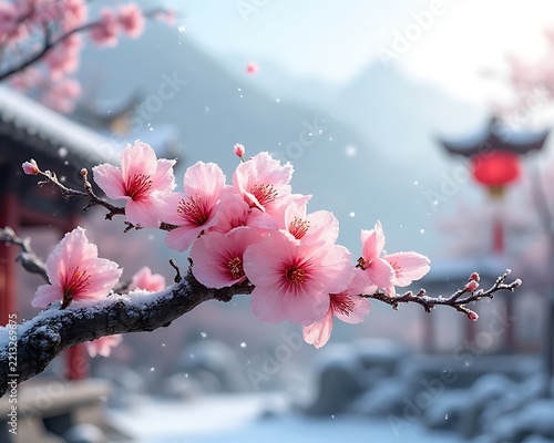 xx05 Plum Blossom-China National Flower Flat Graphic-2