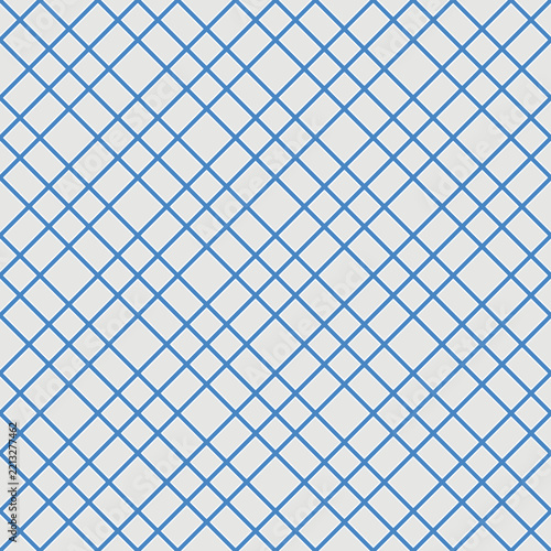 Seamless Geometric Diamond Grid Pattern in Blue and Light Gray