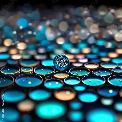 Abstract Digital Network: Glowing Spheres and Data Connections