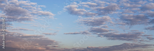 panorama-blue sky with clouds