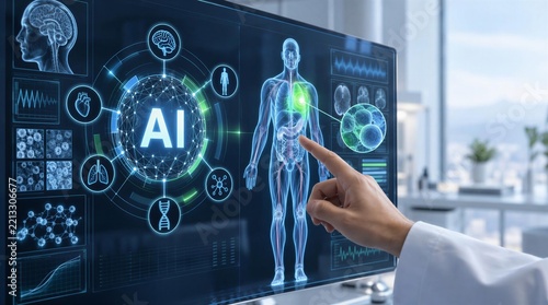 AI technology interface for digital healthcare analysis