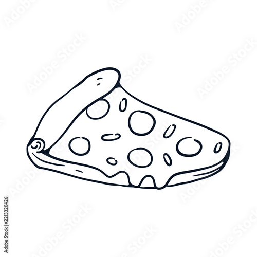 Pizza slice icon design vector illustration
