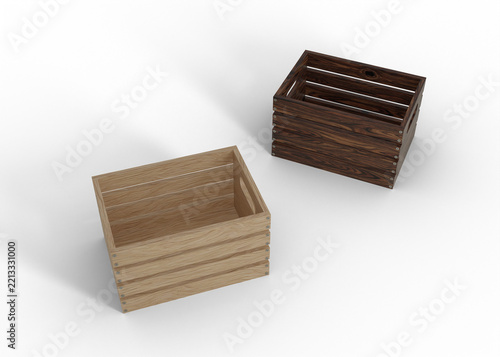 Rustic Wooden Crate Mockup