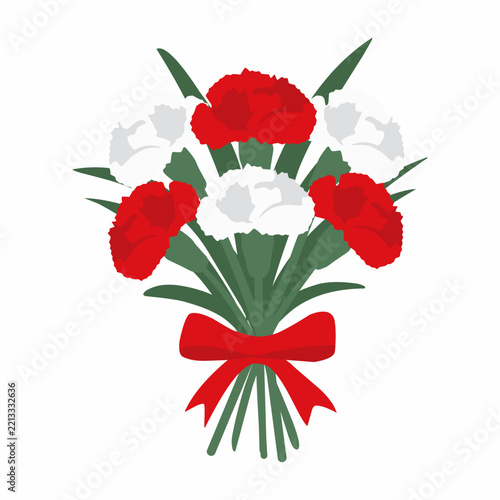 Red and White Flowers for Gaziler Gunu Memorial Tribute