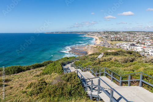 Merewether beach view from headland - Newcastle NSW Australia