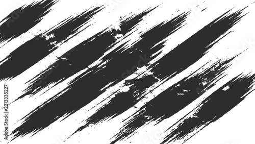 Black abstract brush strokes diagonally across a textured white background with a grunge artistic concept