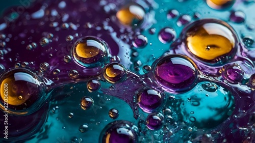 oil in water abstract macro photography