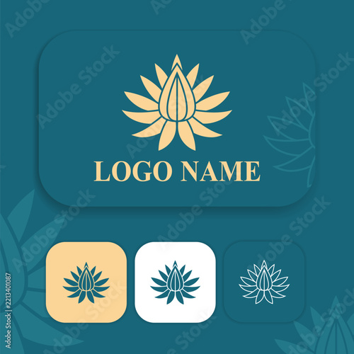 creative branding logo Spanish Cherry  Bullet Wood​ flower