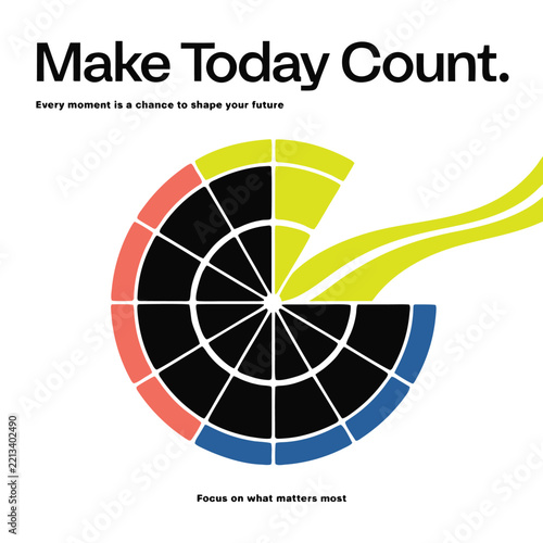 Make Today Count Motivational Productivity Time Management Infographic Vector