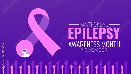 National Epilepsy Awareness Month. Healthcare concept, celebrated in November. Perfect template design for Banner, poster, background,event,postcard,Header design,Social media,Vector Illustration