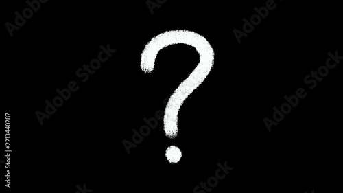 Cute Doodle Question Marks Wiggle Animation Stickers on Transparent Background. Cute doodle icons  with rough pencil crayon style  
