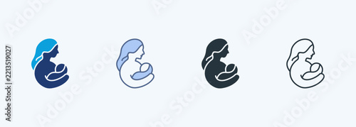 Breastfeeding Multiple Style Icon Collection