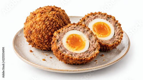 Traditional British Scotch Eggs With Golden Breadcrumbs