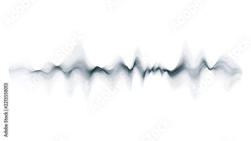 Sound wave set on white background background. Sound waves equalizer audio waves radio signal music recording. Design element for compositing, overlay, broadcast Stock Illustration