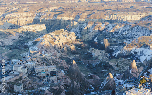 Town of Uchisar and Pigeon Valley. Cappadocia 