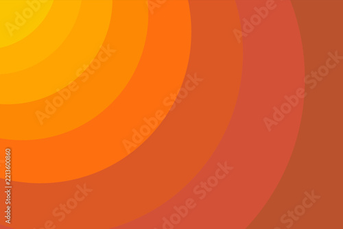 Modern abstract background featuring layered concentric curved shapes in warm orange, red, and yellow tones. Clean geometric composition with smooth arcs, suitable for banners, posters, presentations,