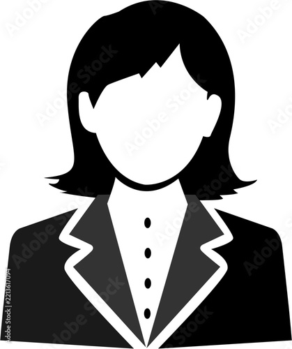 Female Customer Support Agent Profile Avatar Icon Vector Graphic