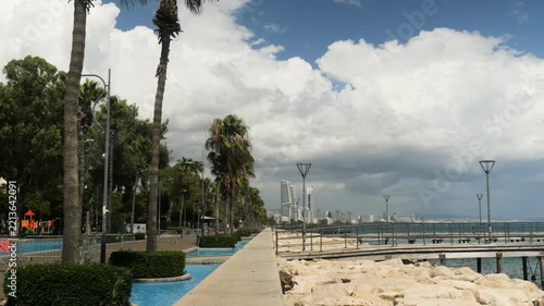 Limassol, Cyprus, 2026,4th, july, lanscape of Limassol marine