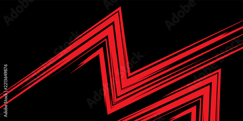 Abstract background with red spikes and zigzag line pattern and some copy space area