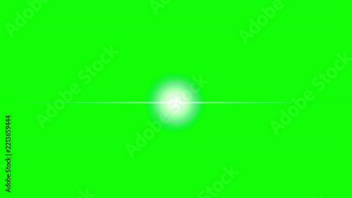 Green background with bright white circular lens flare, suitable for adding dynamic energy to designs, presentations, and promotional material.