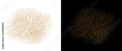 Obraz na plátně Gold Grain Texture, fine golden speckle dust particles noise overlay square isol