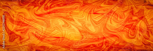 Warm Orange and Yellow Fluid Marble Abstract Design