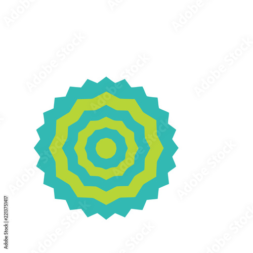 Geometric concentric circles pattern