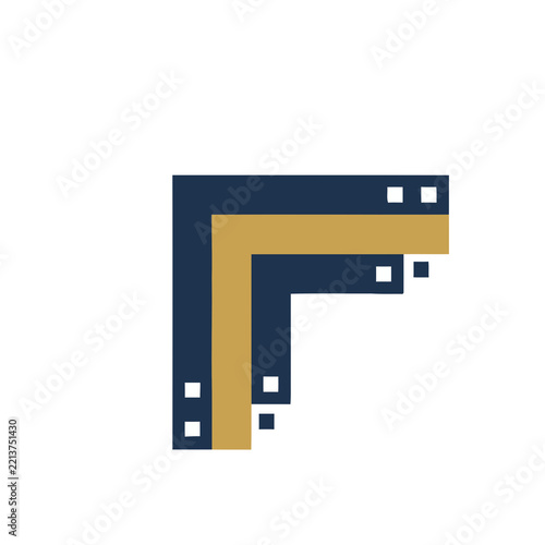 Geometric corner design with squares