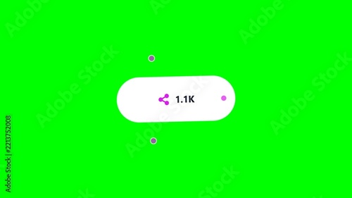Share Icon Particle Burst Motion On Green Screen