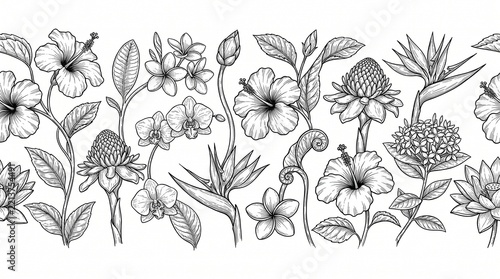 Sri Lankan Exotic Flower Pattern  