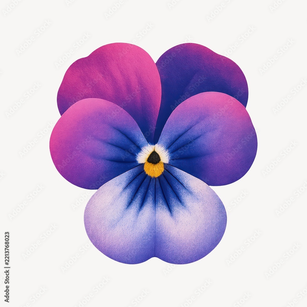 Fototapeta premium Vibrant pansy flower illustration