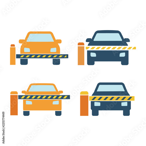 Set of Cars at Security Barriers