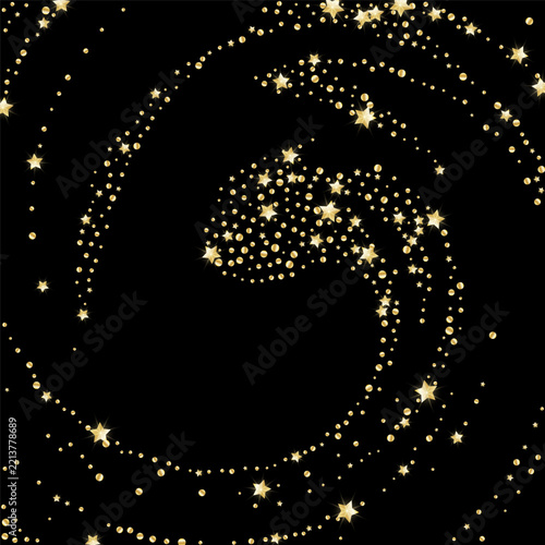 Festive starry gold background
