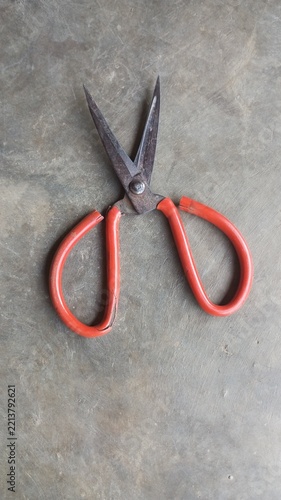 old rusty scissors