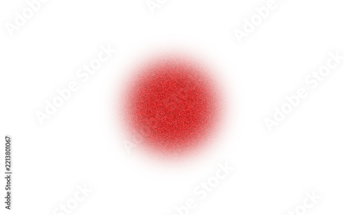 A bright glowing red circular light effect with a soft textured surface and a blurred edge presented as an isolated isolated on transparent background