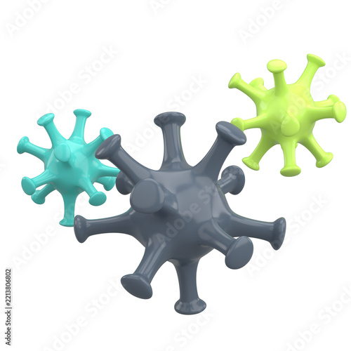 3D Virus Microorganism Medical Science Illustration. 3D illustration.
