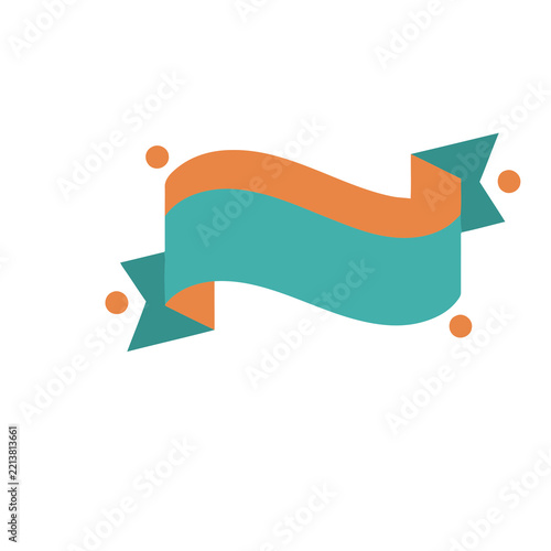 Ribbon banner with dots