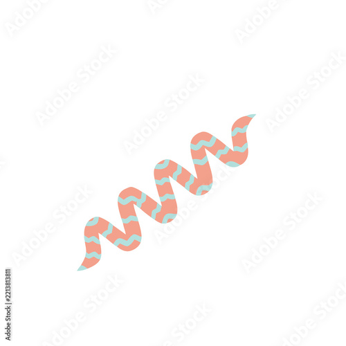 Wavy ribbon with geometric pattern