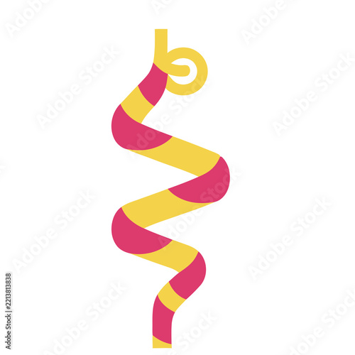 Yellow and pink striped ribbon