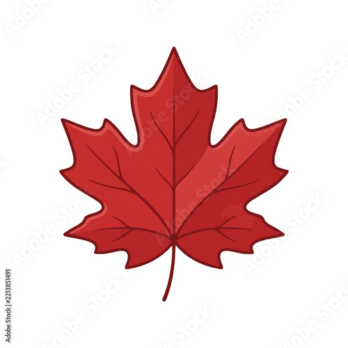 Maple Leaf Flat Vector Icon
