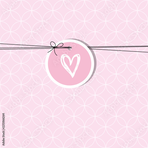 Heart, Greeting Card, Pink background
