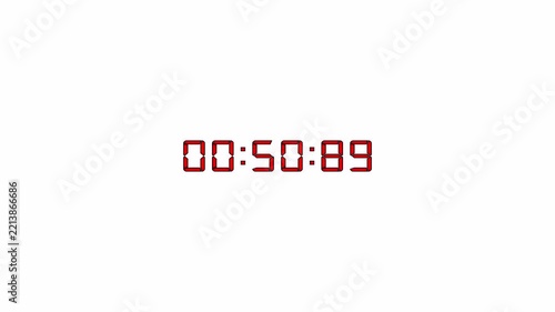 10 Minute Time Counter Animation, Ten Minute Count Up and Countdown Timer with Minutes, Seconds and Milliseconds, Running Time Display on Transparent Background, 4K Alpha Channel