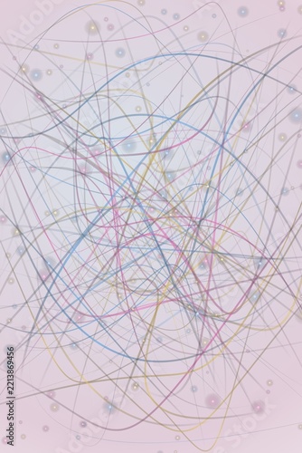 Abstract Illustration of Intersecting Colorful Lines