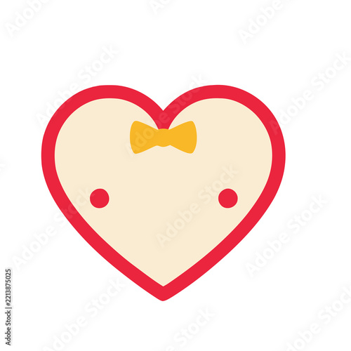 Heart with bow tie and dots