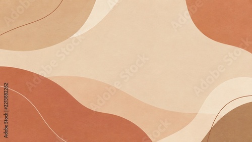 Terracotta Wave Background: Boho Earthy Abstract Textured Paper Pattern