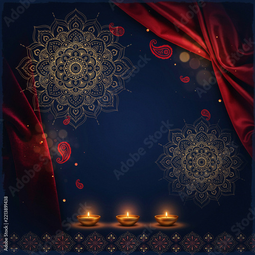christmas background with snowflakes and stars