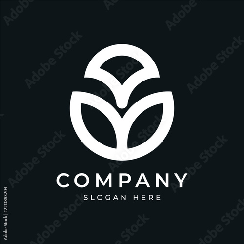 Abstract Leaf Logo Vector