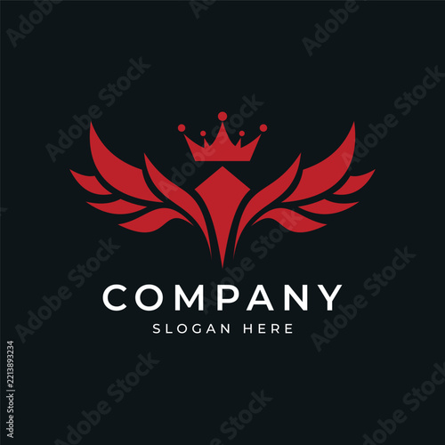 Winged Crown Logo Design