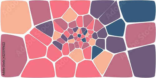Abstract Voronoi Pattern Illustration